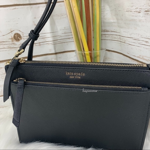 Kate spade Cameron zip crossbody black leather - Picture 3 of 6